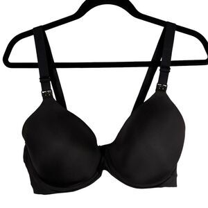 Joyspun Women's Maternity Nursing T-Shirt Bra with Flex Cup Black